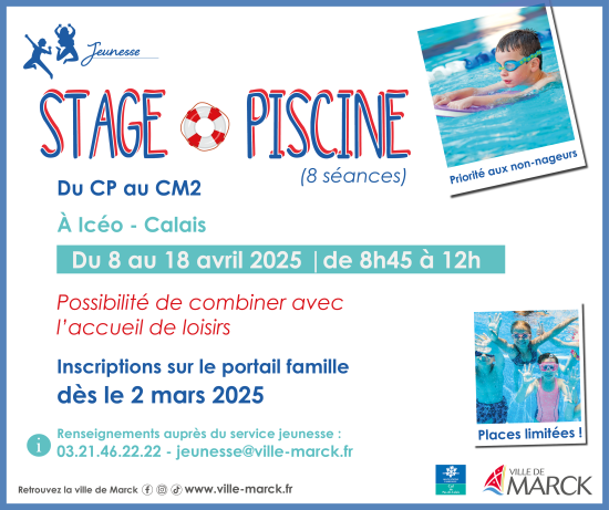 Le stage Piscine à Icéo - Calais