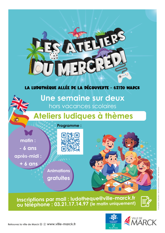 Dates des prochains ateliers du mercredi :